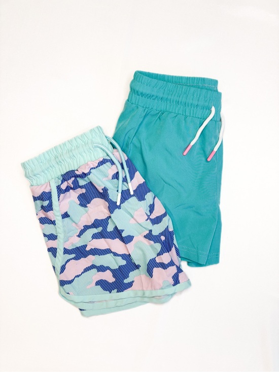 Champion Other - Champion Aqua & Teal Kids Athletic Shorts - 2-Pack